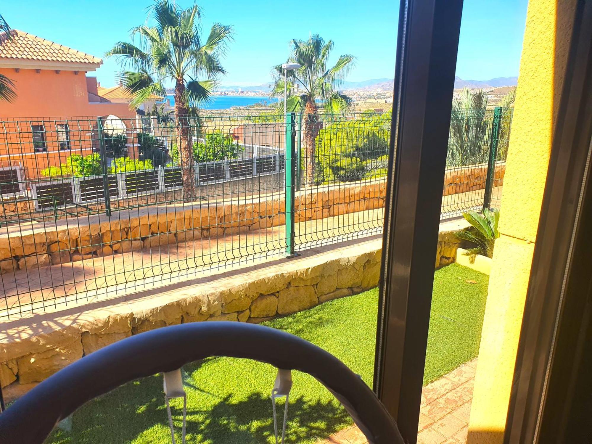 Apartamento con hermoso jardín y AC Isla Plana Exterior foto