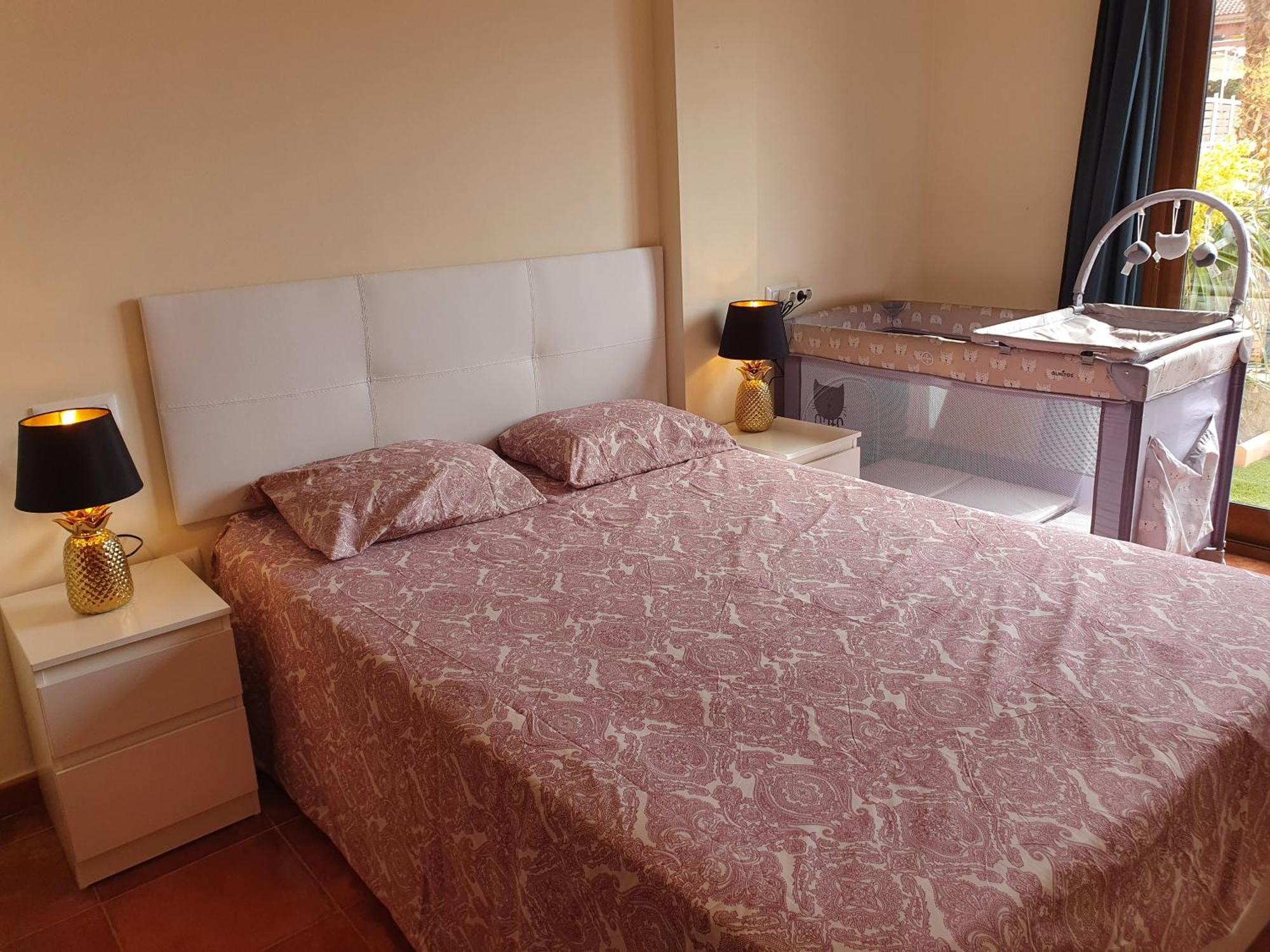 Apartamento con hermoso jardín y AC Isla Plana Exterior foto